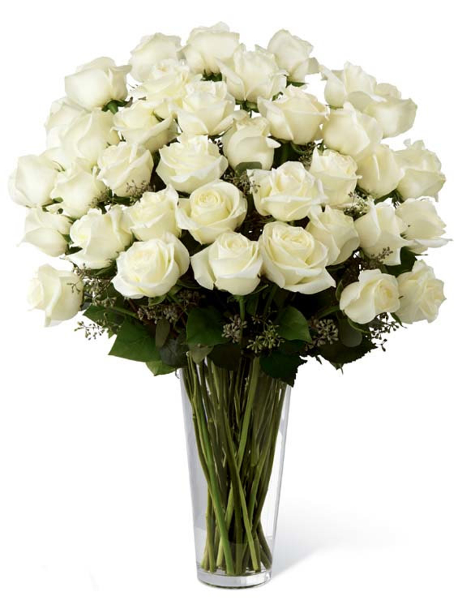 36 White Roses